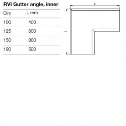 Lindab Steel Half Round Internal Gutter Angle 90 Degrees (RVI)