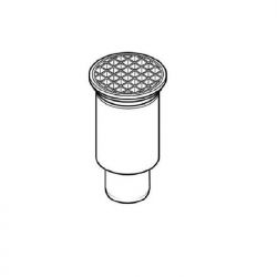 Harmer Stainless Steel Vertical One-Part Compact Drain with Circular Grate