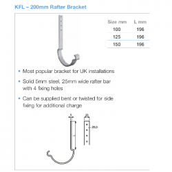 Lindab Steel Rafter Bracket Length 200mm (KFL)