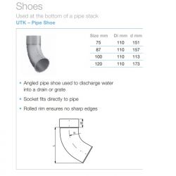 Lindab Circular Steel Downpipe Shoe (UTK)
