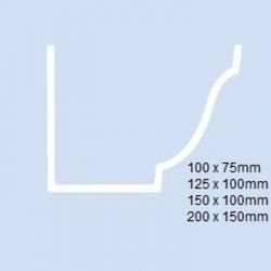 Alumasc AX Moulded Extruded Aluminium Gutter x 1m
