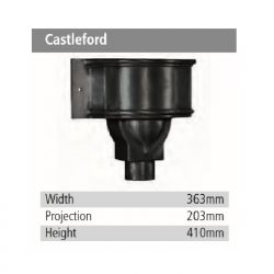 Rainguard Cast Aluminium Castleford Rainwater Hopper Head