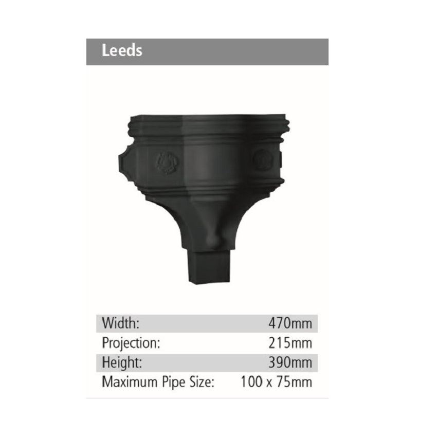 Leeds Rainwater GRP Hopper Head