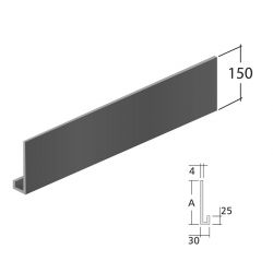 Evoke Aluminium Fascia Profile C With 2 Bend x 3 metre length