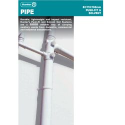 Hunter Plumbing Solvent Pipe - Plain Ended (S599/S204/S505/S506/S534/S535)