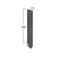 Evoke Aluminium Fascia Profile A H-Section 90 Degree External Corner Joint Trim (FA61/FA62)