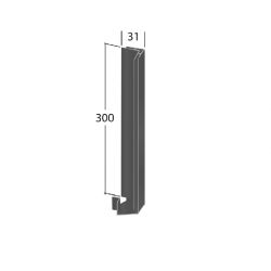 Evoke Aluminium Fascia Profile C H-Section 90 Degree External Corner Joint Trim (FC61/FC62)