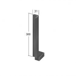Evoke Aluminium Fascia Profile C H-Section 90 Degree Internal Corner Joint Trim (FC71/FC72)
