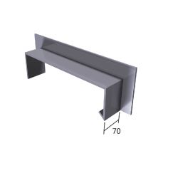 Evoke Aluminium Coping Stop End Upstand Right Hand
