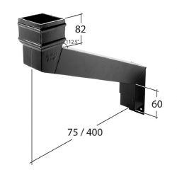 Alutec Vandal Resistant Aluminium Two Part Adjustable Eaves Offset - 75mm to 450mm (RVR3945)
