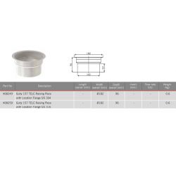 ACO Hygienic Stainless Steel Gully 157 - Telescopic Raising Piece With Location Flange