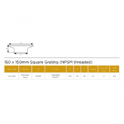 Saint Gobain PAM UK VortX Square Anti-Ligature Grating In Stainless Steel