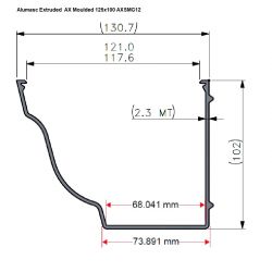 Alumasc AX Moulded Extruded Aluminium Gutters