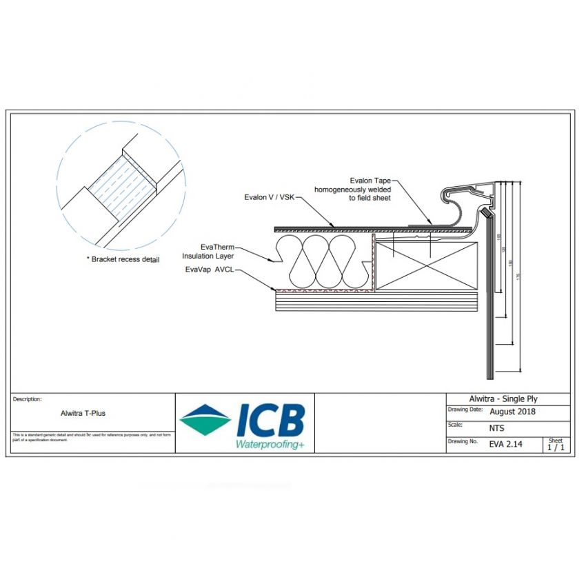 ICB Aluminium Roof Edge Trim Profile TPlus