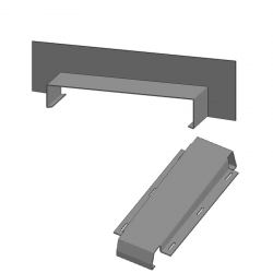Skyline Aluminium Sloping Coping Right Hand Stop End Upstand