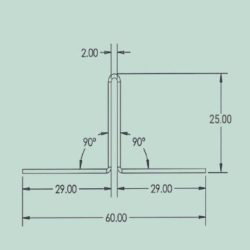 Aluminium Vertical Joint Profile X 3m Length