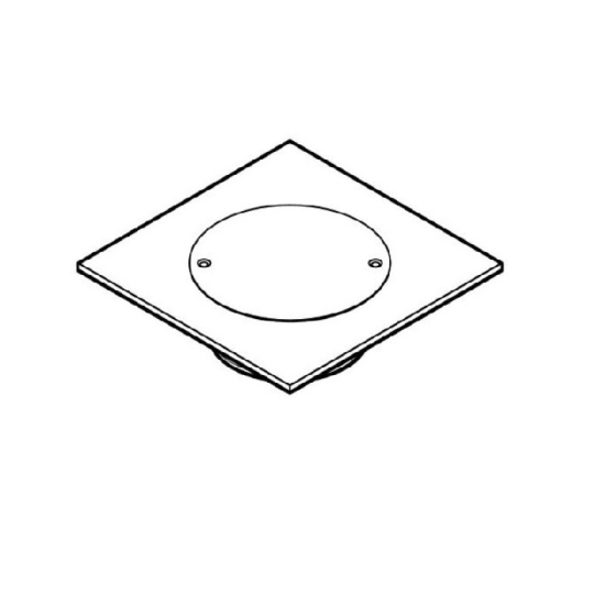 Tile Excursion Plate Harmer 200mm x 200mm Square Tile Bezel - Solid Plate Grate - Trapped