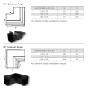 Aluminium Ogee 90° Internal...