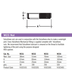 Vulcathene Mechanical Nut W23