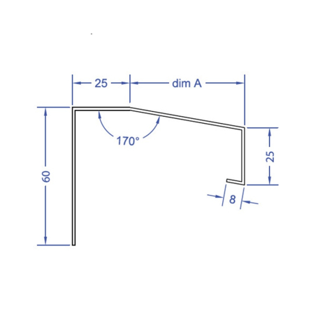 Aluminium Undersill x 2.5m