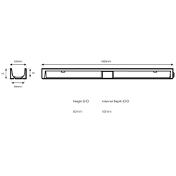 Self Pro SMC 100mm Composite Channel X 1m C/W Grating Snaplock A15