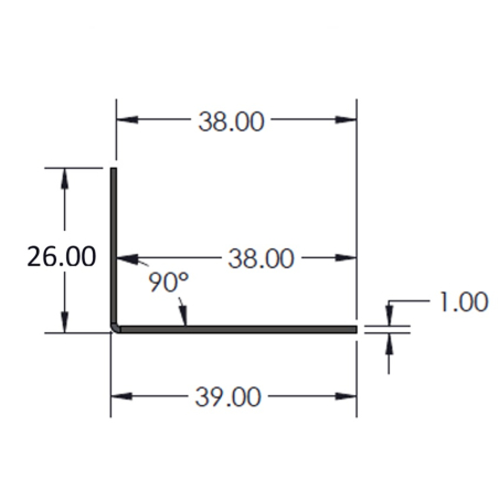 Aluminium Vent Strip 1 Bend...