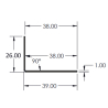 Aluminium Vent Strip 1 Bend...