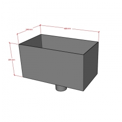 Lindab Steel Medium Rectangular Hopper (VATKRM)