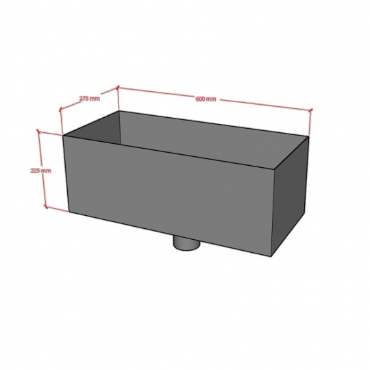 Lindab Steel Large Rectangular Hopper (VATKRL)