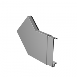 Skyline Aluminium Fascia Profile With 6 Bends Apex or Raking Angle
