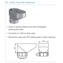 Lindab Drain Trap For Downpipes (HD Polythene)