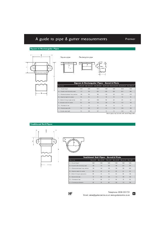 Hargreaves Square Cast Iron Downpipes Product Guide