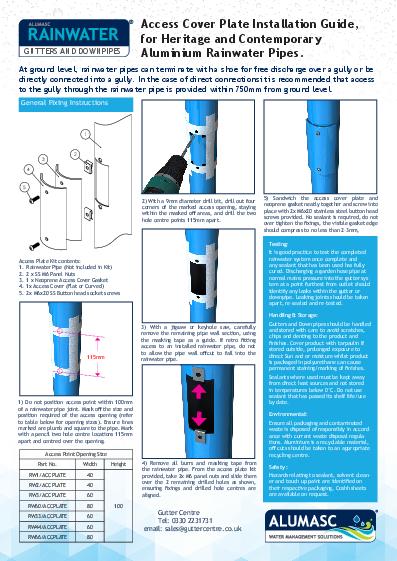 Alumasc Accessories Installation Guide