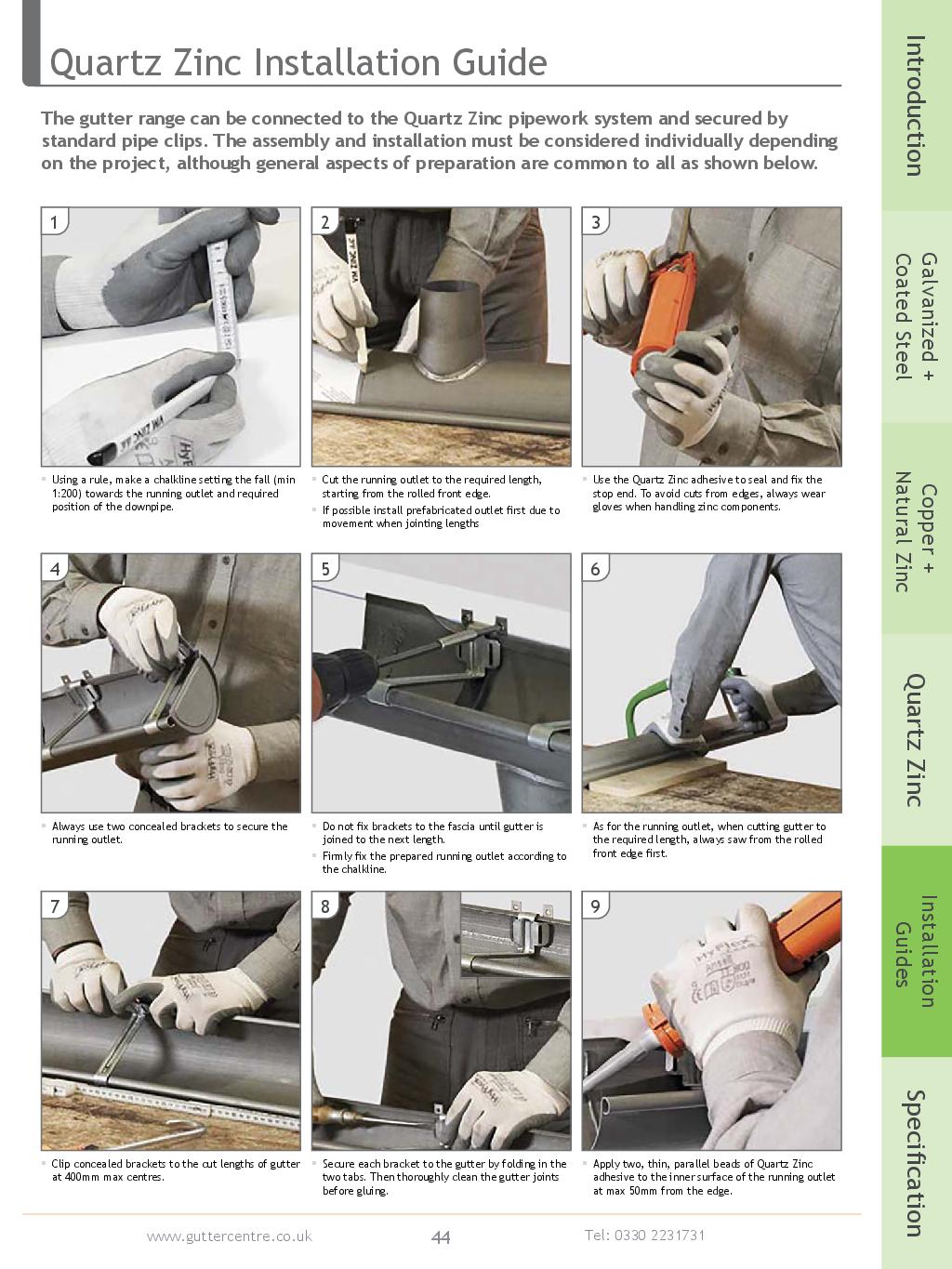 Alumasc Quartz Zinc Guttering Installation Guide