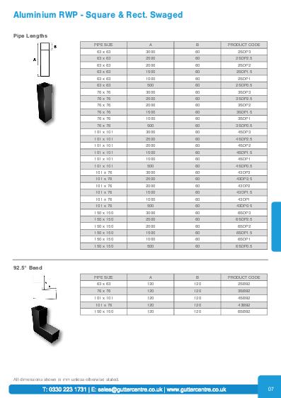 GC Swaged Square Downpipes Technical Guide