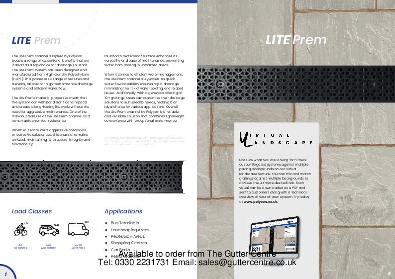 GC Lite Range A15-C250 Composite Channels Lite Prem Guide
