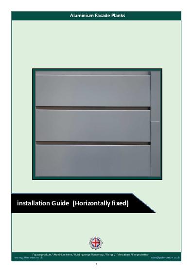 GC Aluminium Facades Installation Horizontal Guide