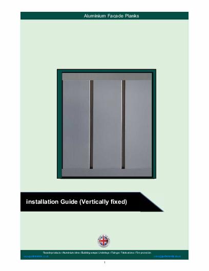 GC Aluminium Facades Installation Vertical Guide