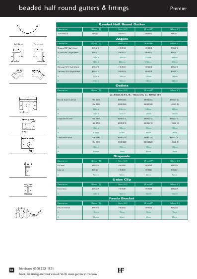 Hargreaves Beaded Half Round Cast Iron Guttering Technical Guide