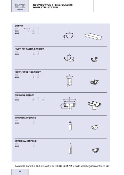 Brett Martin 112mm Roundstyle Cast Iron Style Technical Guide