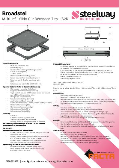 GC Multi Use Access Covers FACTA B Single Infill Data Sheet