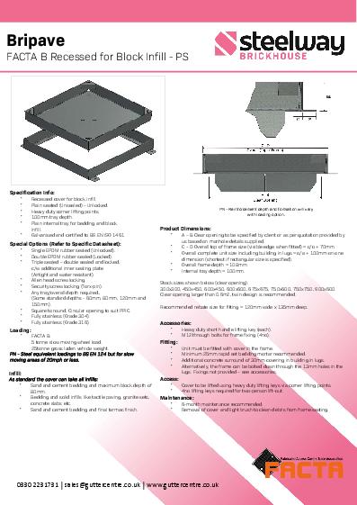GC External Recessed Access Covers FACTA B Data Sheet