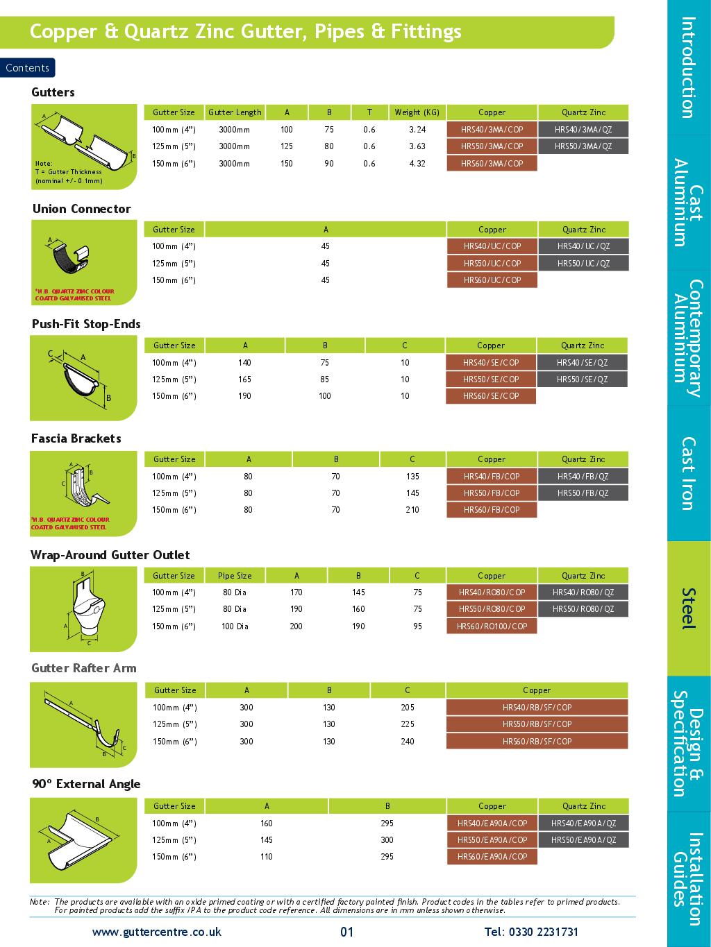 Alumasc Copper Guttering Technical Guide