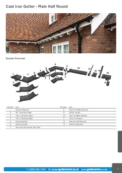 GC Plain Half Round Cast Iron Guttering Technical Guide