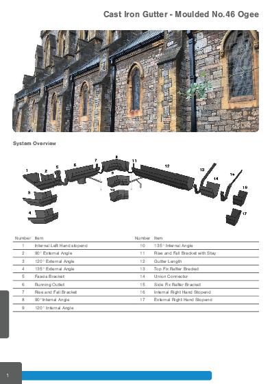 GC Moulded No 46 Cast Iron Guttering Technical Guide