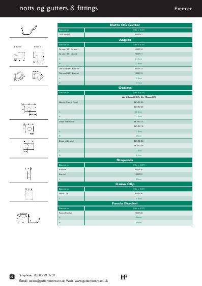 Hargreaves Notts Ogee Cast Iron Guttering Technical Guide