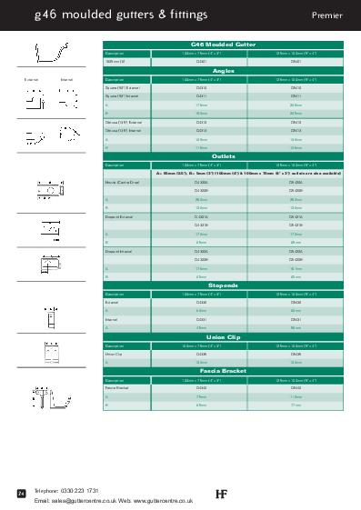 Hargreaves g46 Moulded Cast Iron Guttering Technical Guide