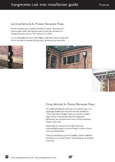 Hargreaves Cast Iron Installation Guide