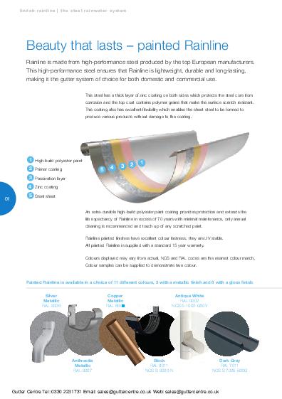 Lindab Copper Style Half Round Guttering Colour Guide