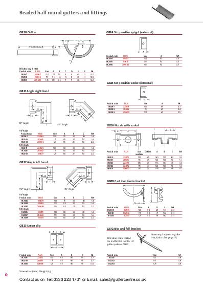 Pam Building Beaded Half Round Cast Iron Guttering Technical Guide